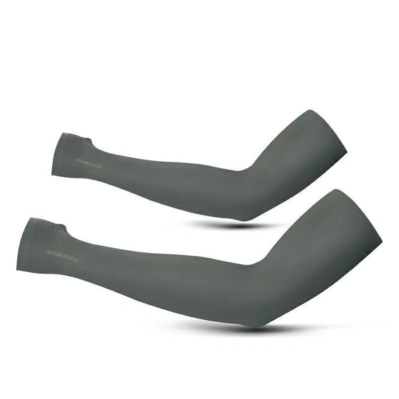 Ice silk arm sleeves for cycling #Color_Gray