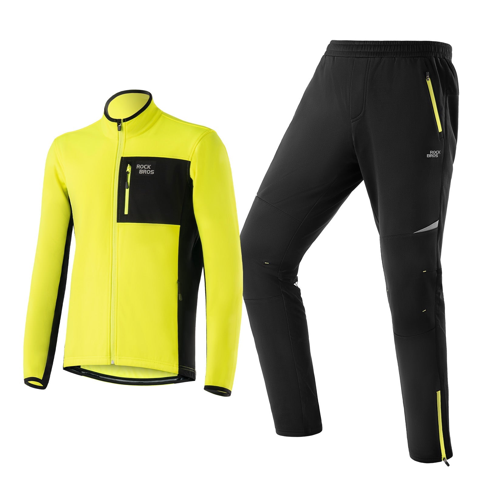 ockbros mens winter cycling jacket pants set windproof fleece thermal