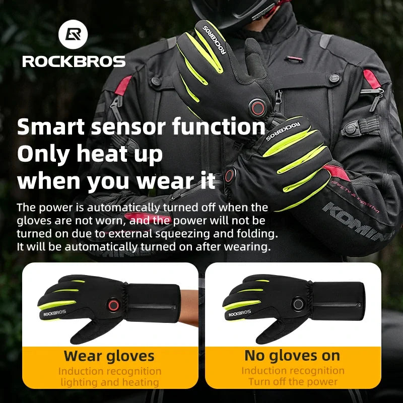 Winter Induction Heated Gloves Warm Windproof