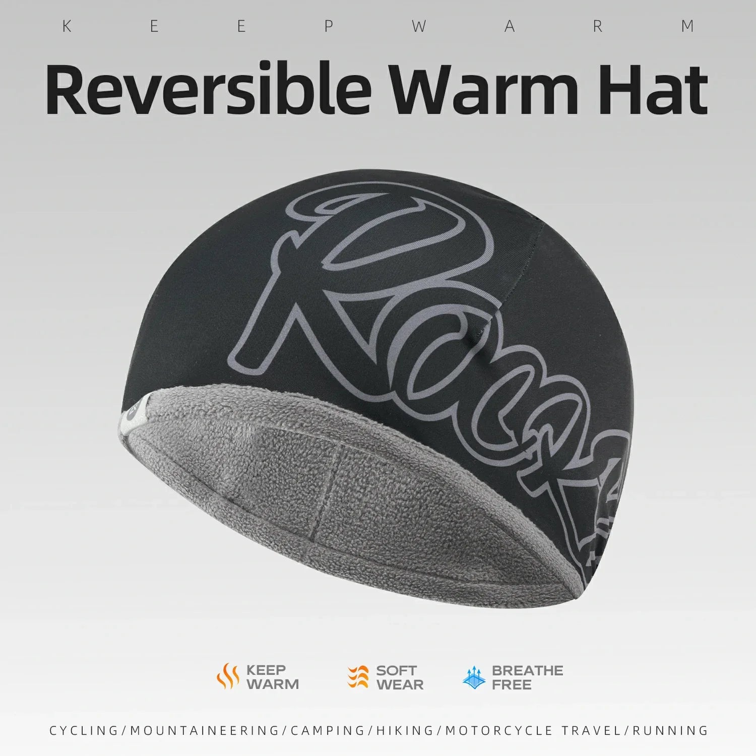 Winter Warm Wool Skull Cap Cycling Breathable for Biking Motorcycling Running