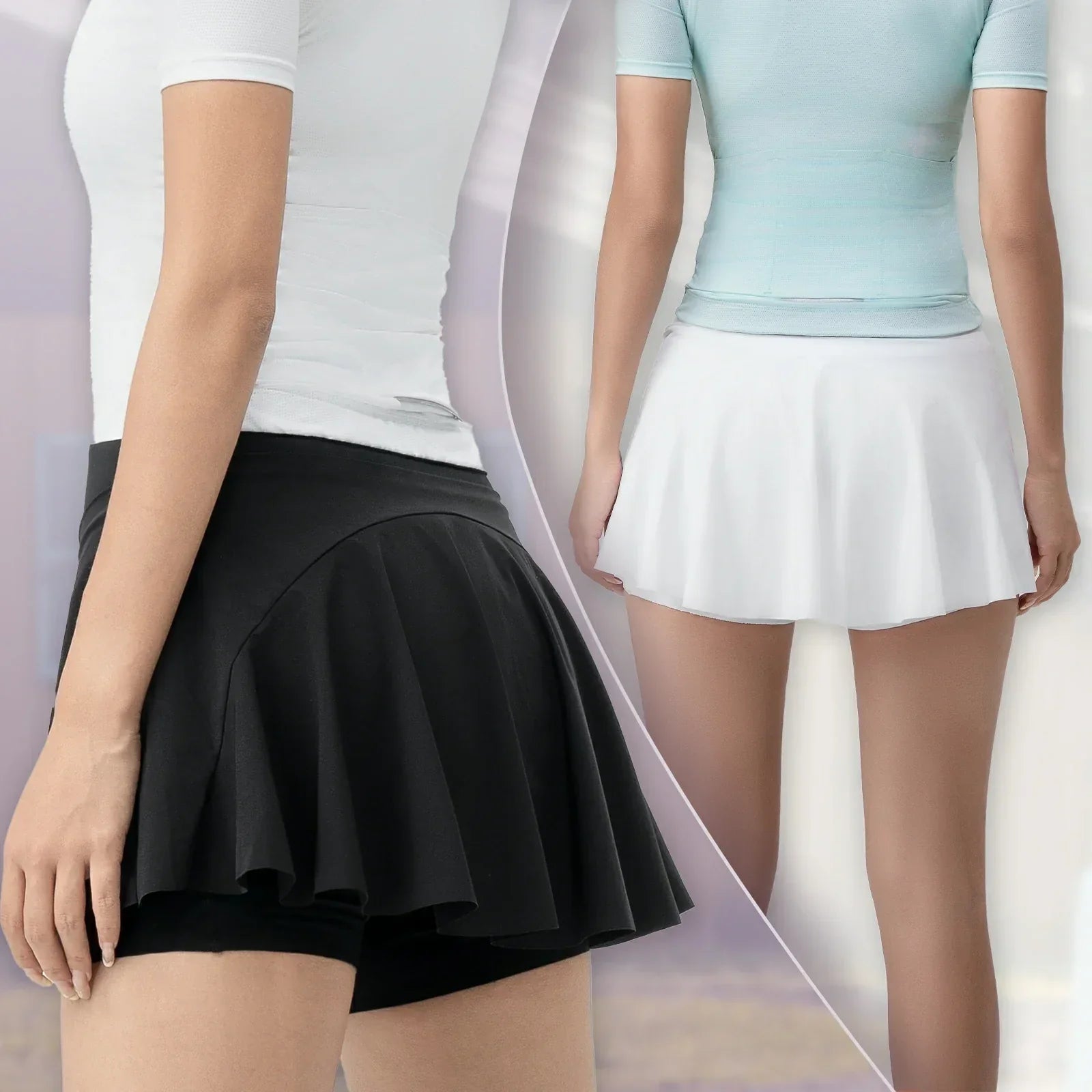 Cycling Skirt with Shorts | Women's Bike Skort High Waist Breathable