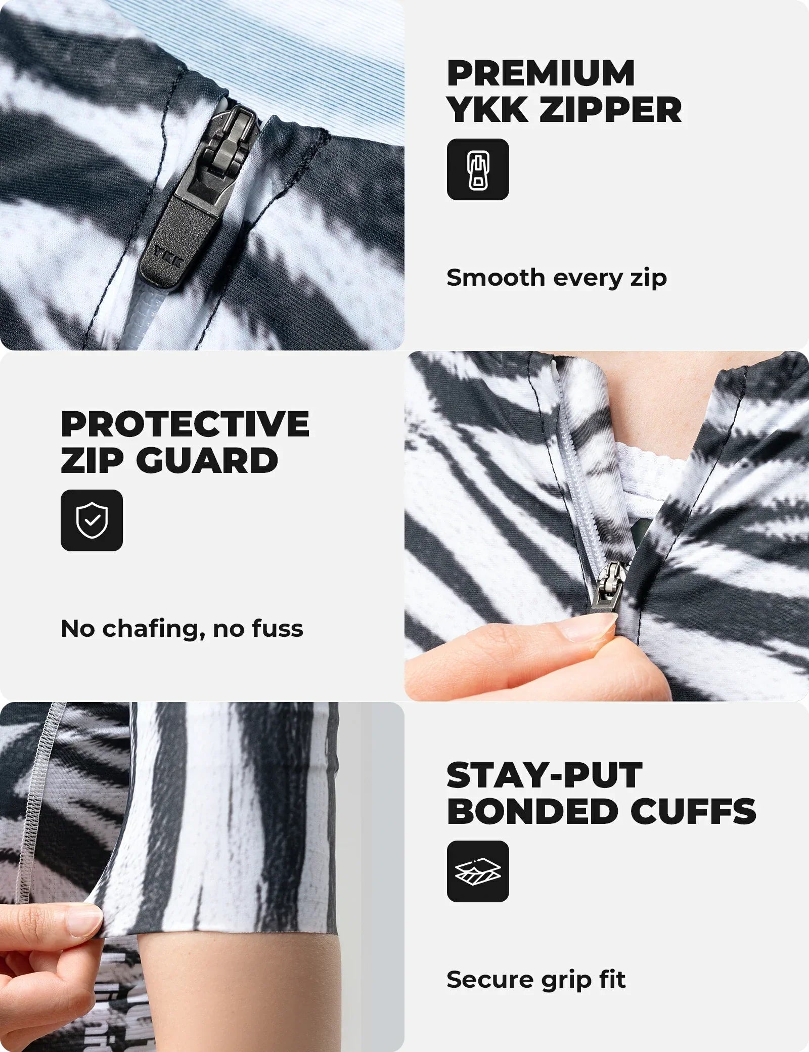 VeloNuts women?ˉs cycling jersey zebra stripe breathable