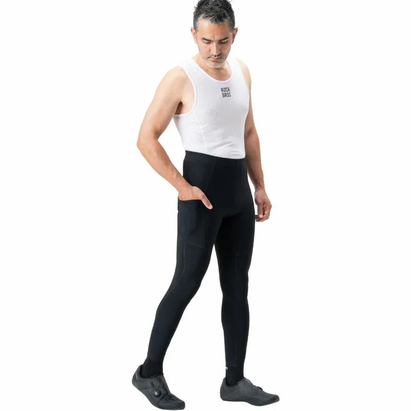 Padded cycling pants with fleece lining for cold weather