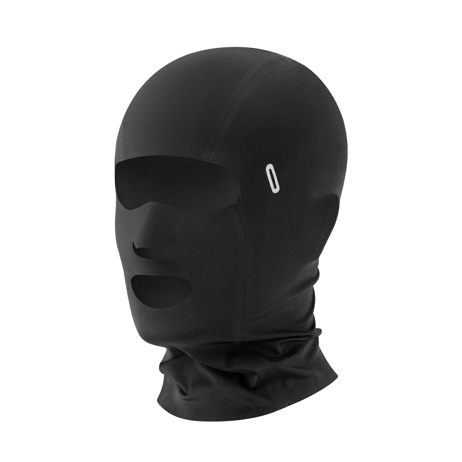 Black balaclava with cutouts on a white background